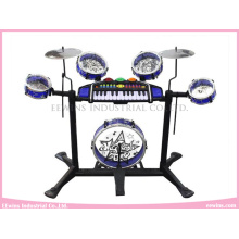 Instrumento musical multifuncional del teclado de los juguetes con el tambor