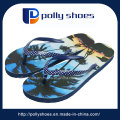 3D Logo Flat Thong Flip Flop in Elfenbein New Box