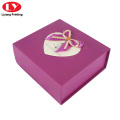 Embalagem de caixa de joias de presente de cor roxa