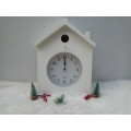 House Shape Wooden Clock Hanging