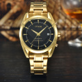 Black white dial gold stainless steel watches