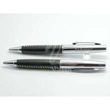 Caneta esferográfica de metal de alta qualidade caneta promocional de couro