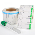 Custom Printed Adhesive Medical blood Collection Tube Label
