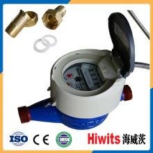 Digital Plastic Water Meter Photoelectric Reading with Brass Water Meter Parts