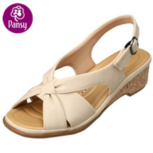 Pansy confort chaussures dos-ceinture en bois talon sandales d'été pour les dames