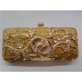 2014 new arrival golden evening hard case clutch