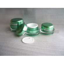 15g 30g 50g forma redonda verde crema tarro de acrílico