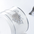 CZ Crystal Tassel Necklace Fashion Jewelry Wholesale (CNL0227-B)