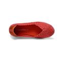 Delicate Watermelon Red Elastic Casual Woven Shoes