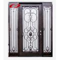 Luxury Anti-Water Wrought Iron Double Front Entry Door