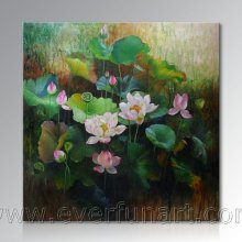 Wall Decoration Beautiful Lotus Flower Painting (ERH-108)