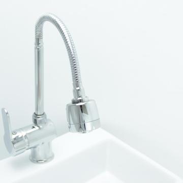 Pas cher poli retirer 304 robinets en acier inoxydable évier mélangeur d&#39;eau télescopique pulldown cuisine robinets tête