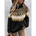 Womens Mock Neck Loose Pullover