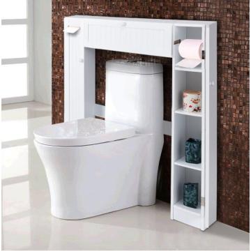 White Slim Recessed Bathroom Storage Cabinet