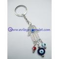 Alloy Hamsa Evil Eye Beads  Keychain