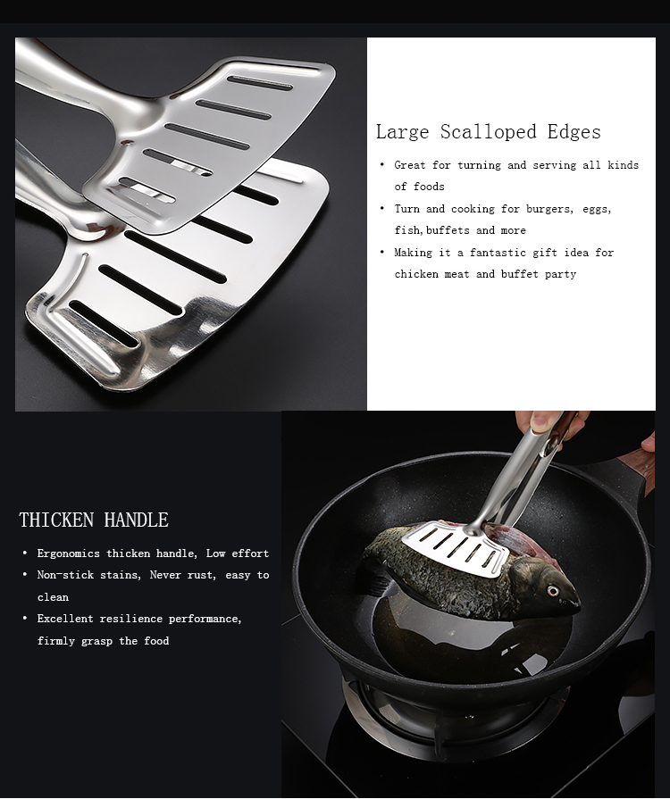 stainless steel kitchen tongs