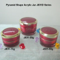 15ml 30ml 50ml pirâmide moldar acrílico vermelho Skincare Jar