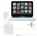 85W Magsafe2 T Connector Power Adapter For MacBook