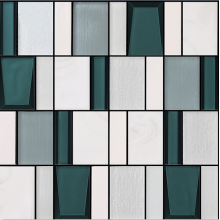 Kitchen Geometric Art Glass Mosaic Ceramic Wall Tiles