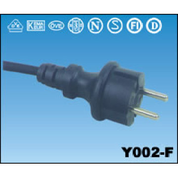 Y002-F Type European VDE Power Cord