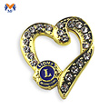 Badge de sac en métal en forme de coeur en forme de coeur
