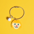 Cute boy and girl plastic key chain