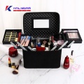 Women Bags Double Layer Makeup Bags with Mirror