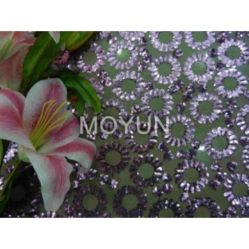 POLY MESH AVEC 3MM SEQUIN EMBD 50/52 "