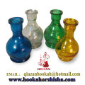 Botella de vidrio coloreado transparente florero Shisha cachimba