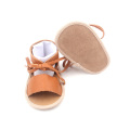 White Leather Golden Moccasins Baby Summer Sandals