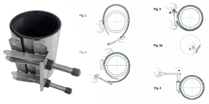 ss repair clamp with ss band