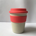 Natural Bamboo Fibre Coffee Cup with Silicone Lid