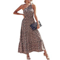 Women's Summer Floral Dress One Shoulder