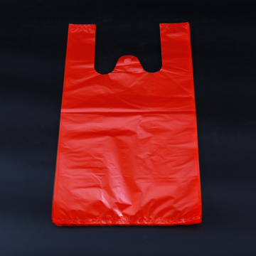 Custom Vest T Shirt White Plastic Bag