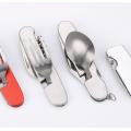 Stainless steel multi foldable cutelry for outdoor use