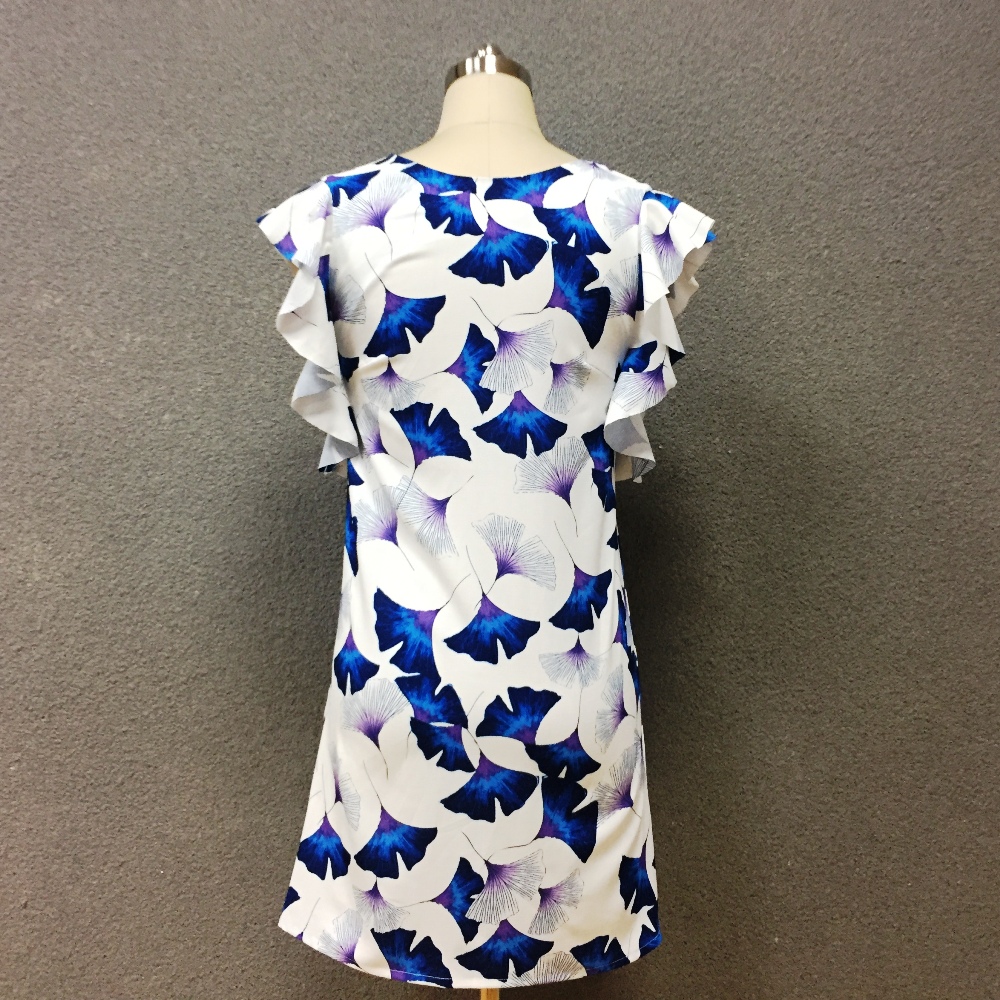 Women's polyester butterfly printed dress