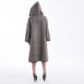 Striped hat cashmere overcoat