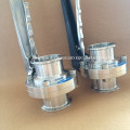 Stainless Steel Clamped Sanitary Butterfly Valve Customized