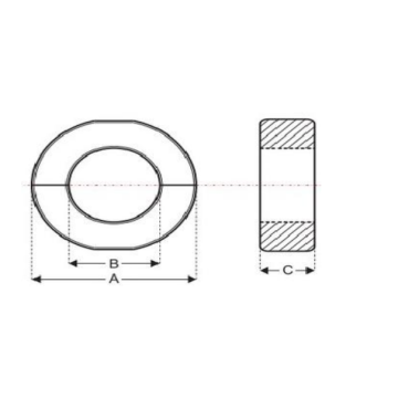 Sendust Magnet Alloy Ring Ferrit schwarzer Kern