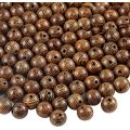 500 PCS Dark Brown round Wooden Beads 8mm