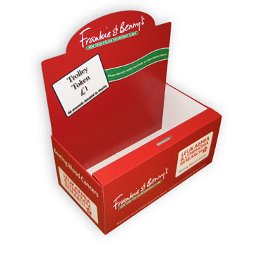 Custom Charity Karton Papier Zähler Top Display Box