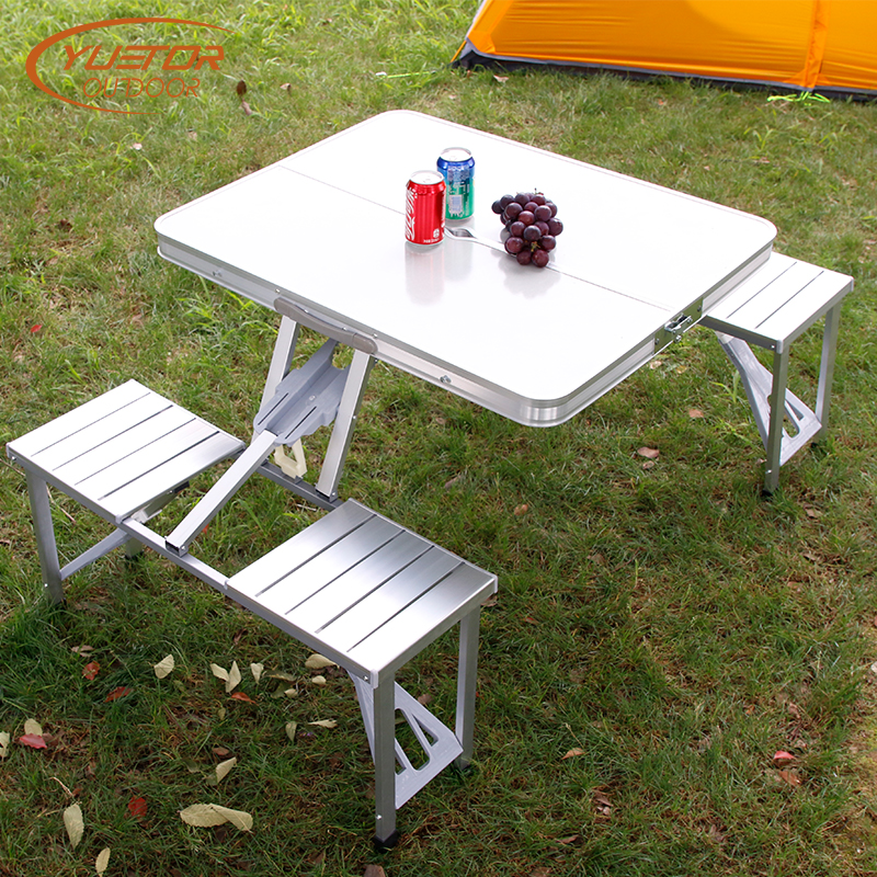 4 Person Folding Camping Table With Seats 6