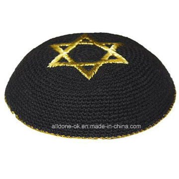 Подгонянная рука вязания крючком Kippah, трикотажные Karmot Yarmulke, трикотажные Kippah