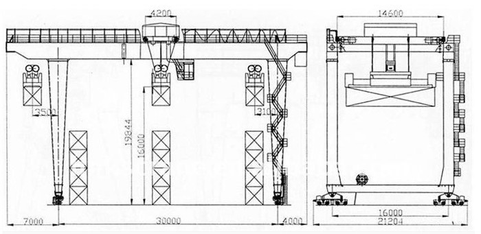 U Type Gantry Crane Structure Diagram