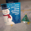 Corrugated Snowman Surface Standee, Cardboard Displays Stand for Promotion