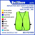 Green Reflective Safety Vest with Mesh Elastic Sides