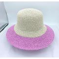 Ladies fashional crochet paper straw hat