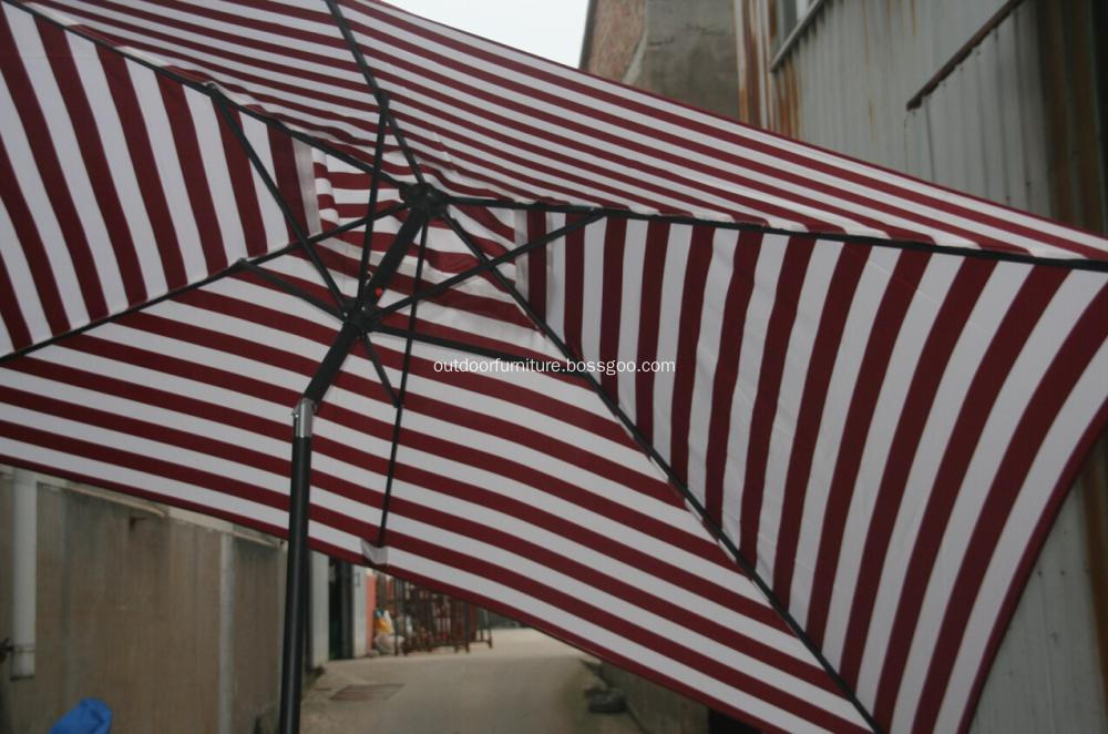 Outdoor Sqaure Strip Fabric Waterproof Tilt Umbrella