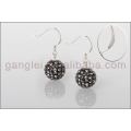 925 sterling silver shamballa earring