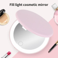 Miroir de maquillage portable cosmétique avec LED